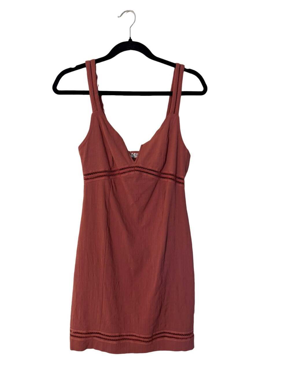 Intimately Free People Simply Be Peach Sweetheart Dress Crochet Trim Size XS